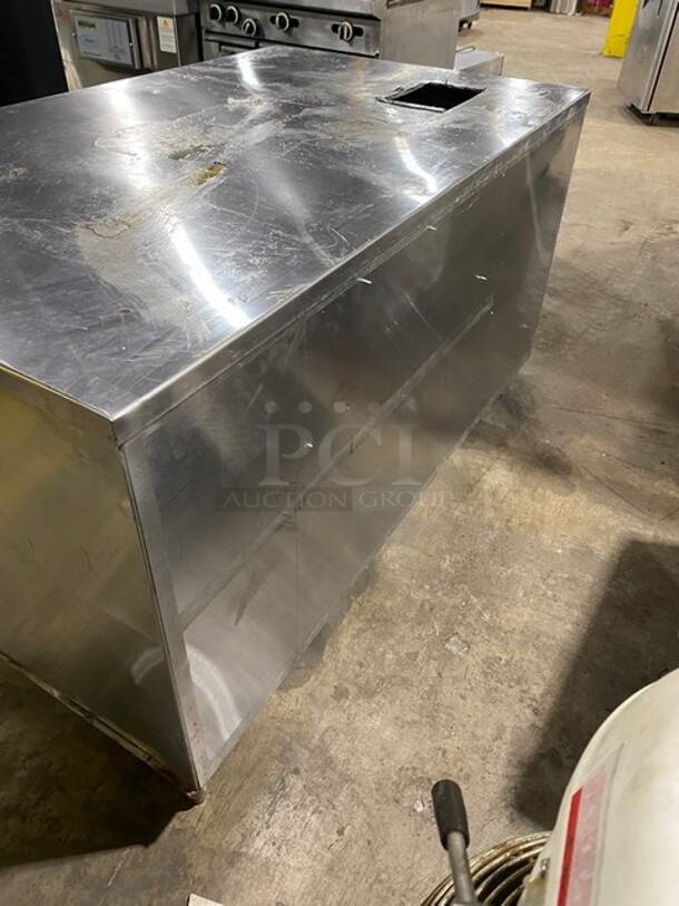 All Stainless Steel Commercial Work/Prep Table! With 2 Sliding Door Storage Space Underneath! On Legs! - Image 4 of 7