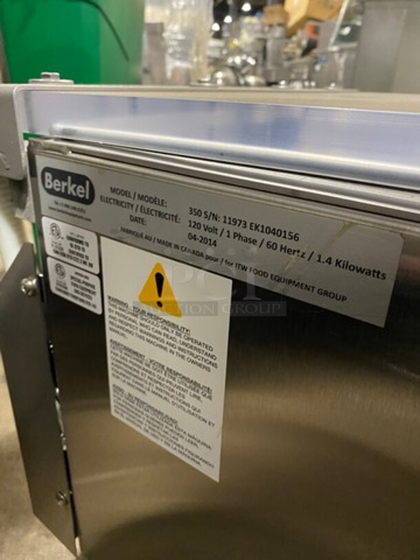 BERKEL Stainless Steel Commercial Countertop Vacuum Sealer! On legs! MODEL 350/350D SN:11973EK1040156 120V/60Hz 1PH - Image 7 of 9