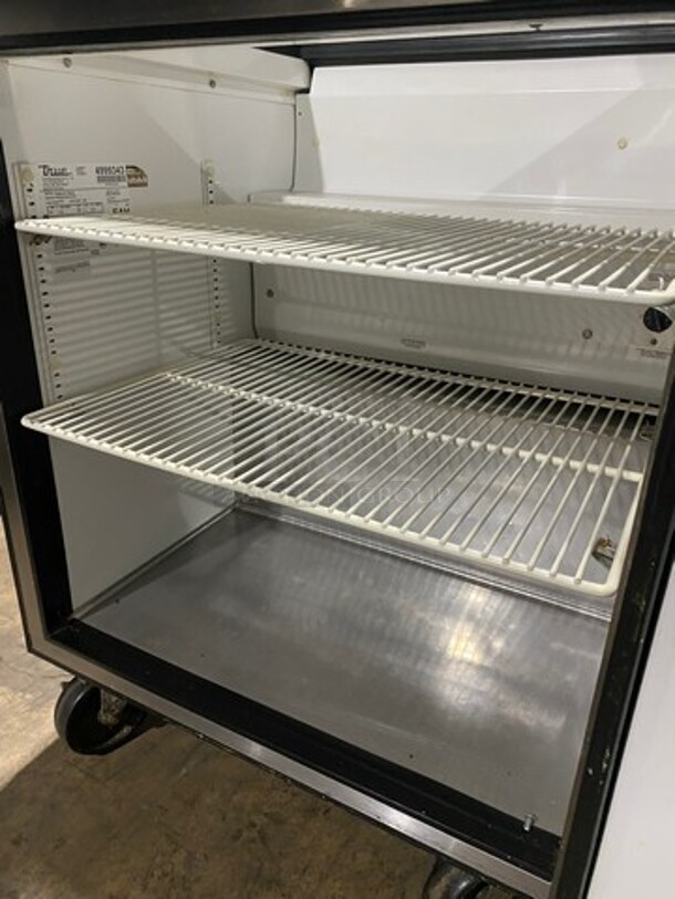 GREAT! True Commercial Refrigerated Sandwich Prep Table! With Single Door Storage Space Underneath! With Poly Coated Racks! All Stainless Steel! On Casters! Model: TSSU2712MB SN: 4999343 115V 60HZ 1 Phase - Image 6 of 10