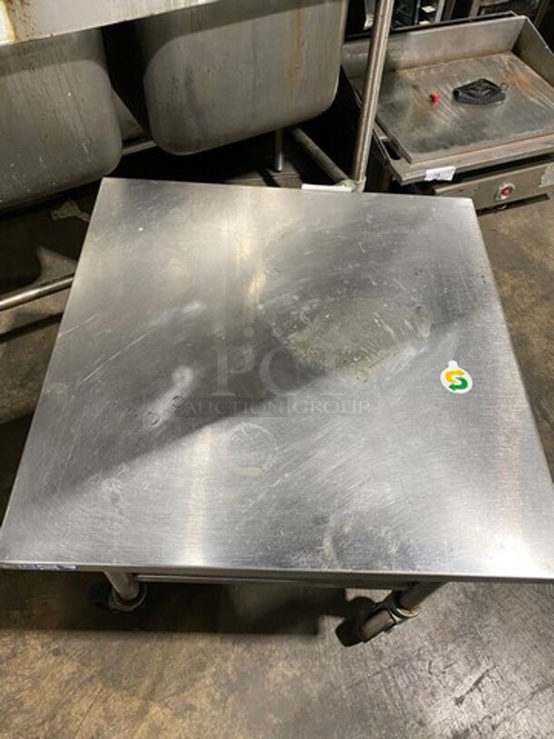 Solid Stainless Steel Work Top/ Prep Table! With Storage Space Underneath! On Casters! - Image 8 of 8