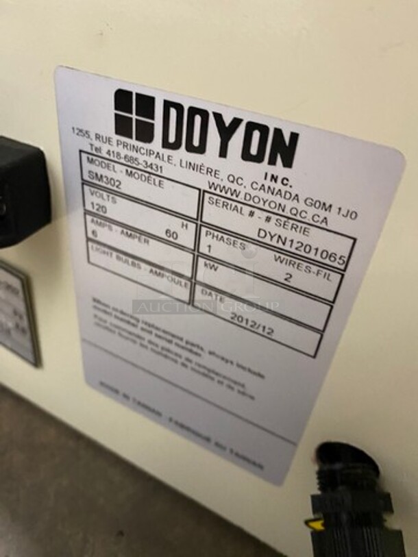 SWEET! Doyon Commercial Countertop Bread Loaf Slicer! WORKING WHEN REMOVED! Model: SM302 SN: DYN1201065 120V 60HZ 1 Phase - Image 6 of 8