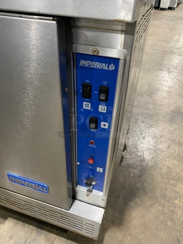 Imperial Commercial Natural Gas Powered Double Deck Convection Oven! With Metal Oven Racks! All Stainless Steel! 2x Your Bid Makes One Unit! - Image 8 of 10