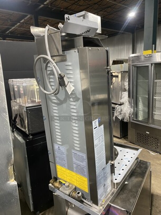 NEW NEVER USED! LATE MODEL 2022 INOKSAN Natural Gas Powered 4 Burner Gyro Doner Kebab Machine! Model PDG104MN Serial 420000032432!  - Image 3 of 10