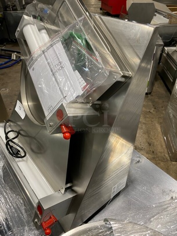 NEW! NEVER USED! LATE MODEL! 2022 Prepline Commercial Countertop Dough Sheeter! All Stainless Steel! Model: DR182 SN: 90121815 120V 60HZ 1 Phase - Image 2 of 9