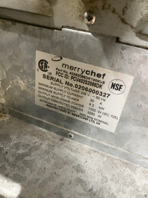 WoW! Merry Chef Counter Top Electric Powered Rapid Cook Turbo Oven! Model PVS402 Serial 0206000327! 208V 1 Phase!  - Image 5 of 8