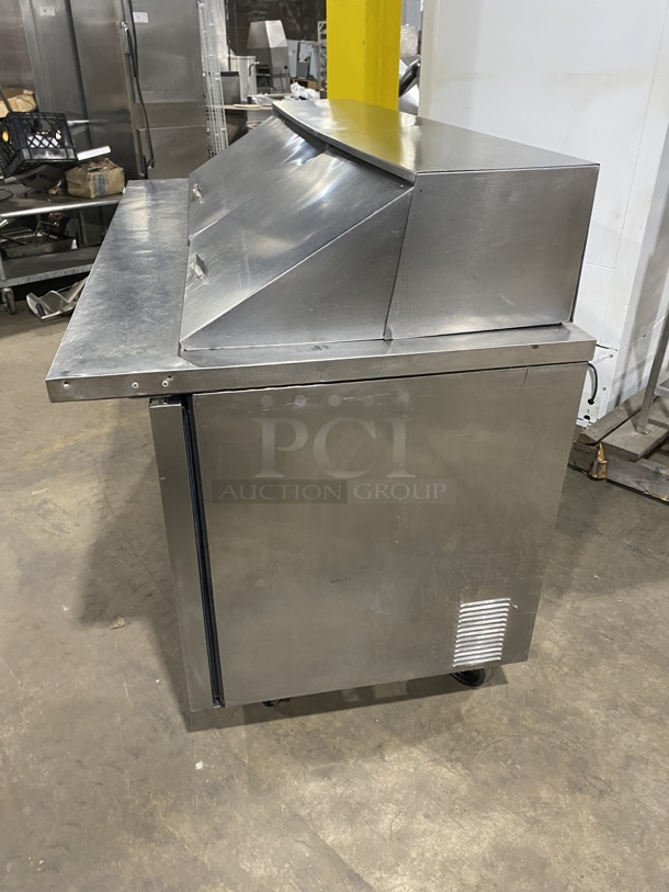 TRUE All Stainless Steel Refrigerated 3 Door Mega Top Sandwich Prep Table!  On Casters! Model QA-72-30M-B Serial 1-3456552 115V/60Hz/1 Phase - Image 3 of 9