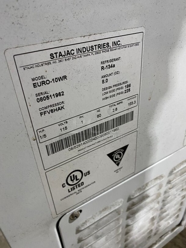 Stajac Industries Commercial Reach Down Chest Freezer Display Merchandiser! Model: EURO10WR SN: 080511962 115V 60HZ 1 Phase - Image 7 of 8
