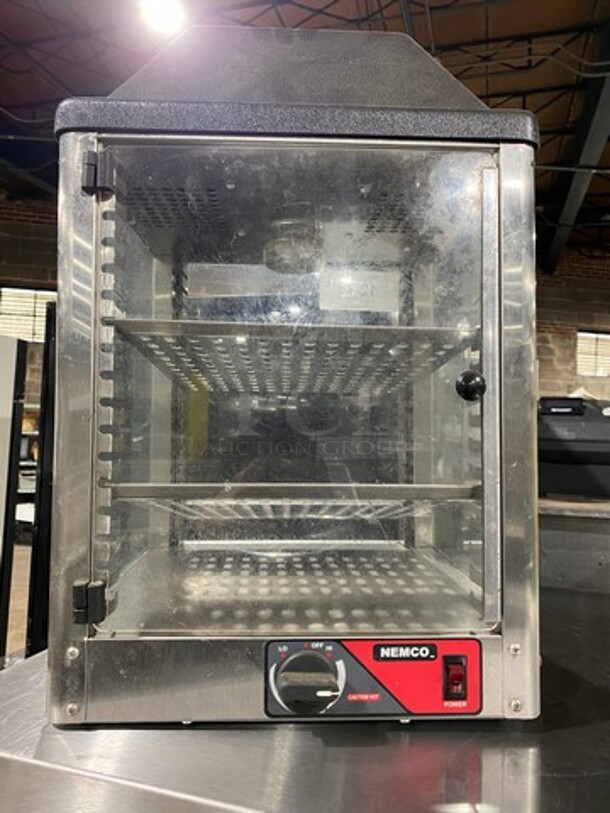 Nemco Commercial Countertop Electric Powered Heated Food Display Case! Glass All Around! With Rear Access! Stainless Steel Body! Model: 6457 SN: G08004 120V - Image 4 of 8