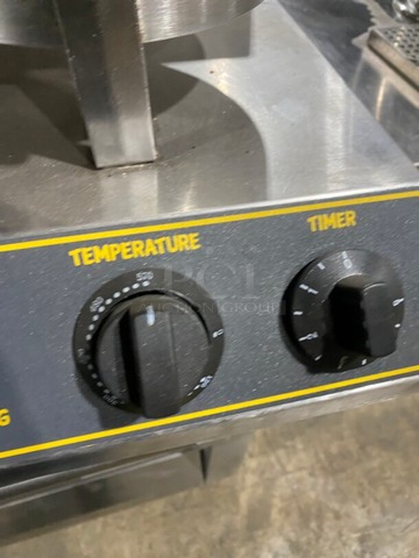 Carnival King Commercial Countertop Dual Waffle Maker! With Temperature And Timer Controls! All Stainless Steel! Model: 382WSM22 SN: CK171127R582 120V - Image 9 of 10