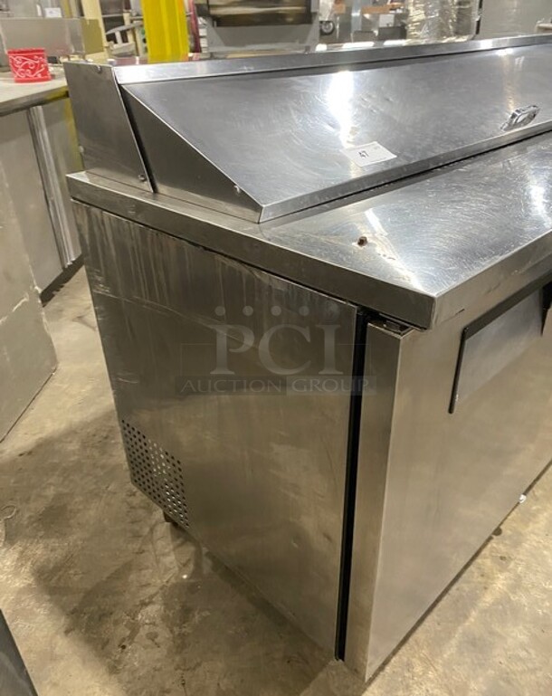 True Commercial Refrigerated Sandwich Prep Table! With 3 Door Storage Space Underneath! All Stainless Steel! On Casters! Model: TSSU7218 SN:14411039 115V 1PH - Image 2 of 9