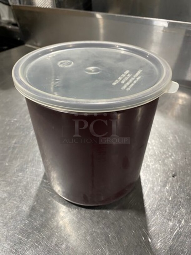 NEW! IN THE BOX! Carlisle 2.7 QT Brown Poly Tuf Crock! With Clear Poly Lid! 6 Per Box! 1 Box Per Lot! 6x Your Bid! Model: POLYTUF - Image 4 of 8