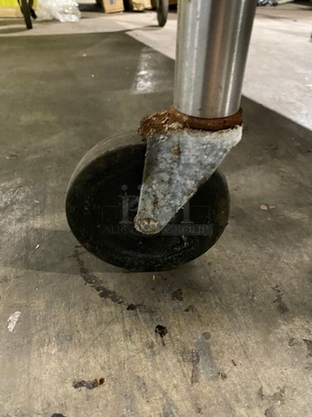 ALL Solid Stainless Steel Work Top/ Prep Table! With Back Splash! With Storage Space Underneath! On Casters! - Image 7 of 8