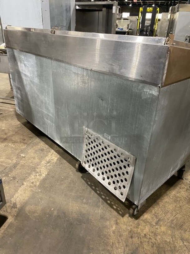Leader Commercial Refrigerated Marble Top Pizza Prep Table! With 3 Door Underneath Storage Space! All Stainless Steel! On Casters! Model: PT72 SN: PT043536 115V 60HZ 1 Phase - Image 3 of 10