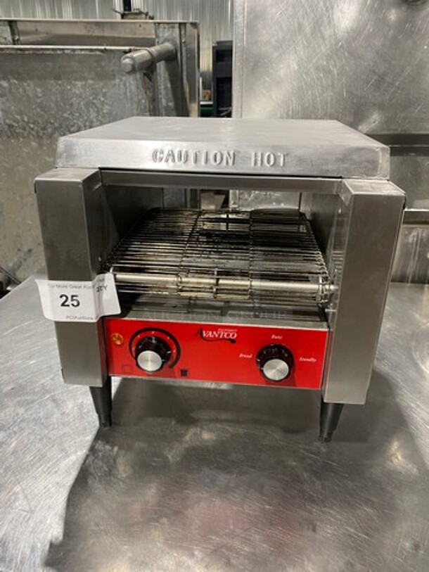 Countertop Commercial Conveyor Toaster! All Stainless Steel! On Legs! Model: CTA7001 SN: 11038517T140 120V