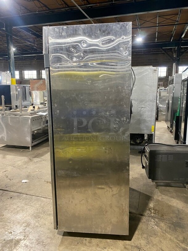 Turbo Air Commercial 2 Door Reach In Freezer! All Stainless Steel! With Built In Pan Racks! With Sheet Pans! On Casters! 115V! Model: M3F47-2 SN: M3F4L88024! Working When Removed! - Image 3 of 9