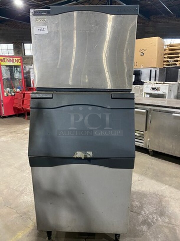 Scotsman Prodigy Commercial Air-Cooled Ice Machine! All Stainless Steel! On Legs! 2x Your Bid Makes One Unit! Model: C0530SA1B SN: 11041320010488 115V 60HZ 1 Phase, Model: B530P SN: 09091320011199