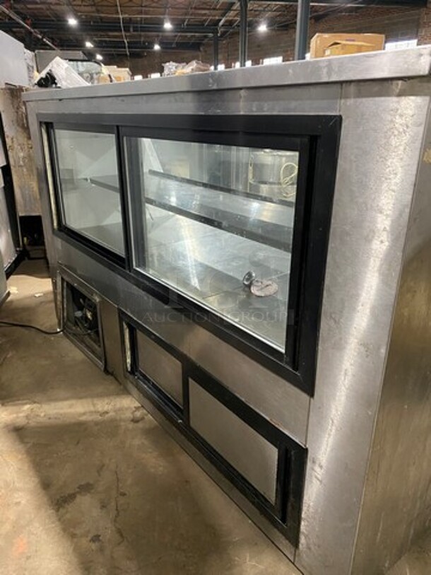 2018 Cool Tech Commercial Refrigerated Bakery/Deli Case! With Slanted Front Glass! With Sliding Rear Access Doors! All Stainless Steel Body! WORKING WHEN REMOVED! Model: CRI72CD SN: 35918 120V - Image 4 of 8