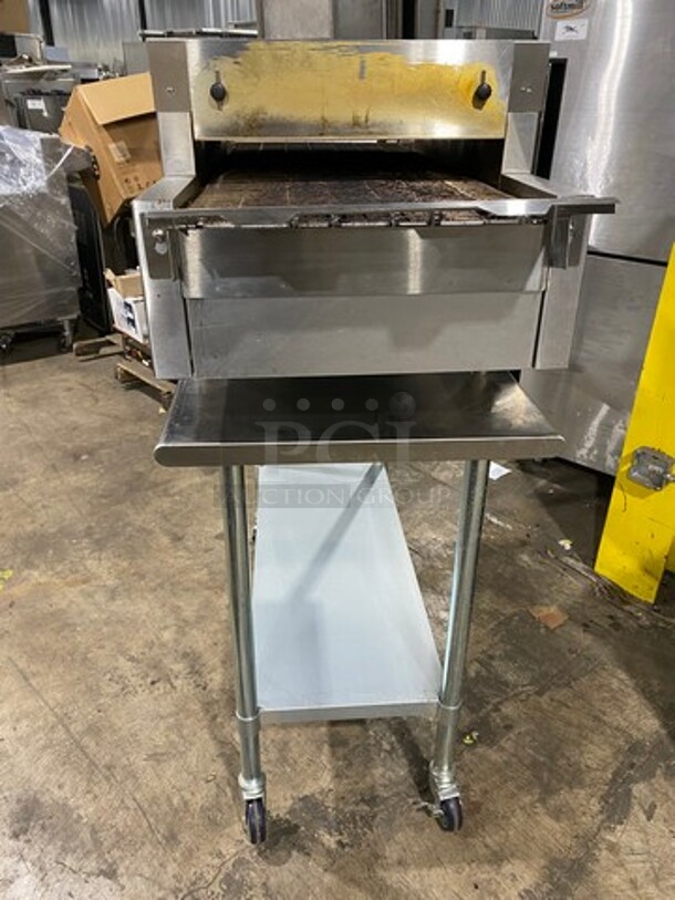 AMAZING! LATE MODEL! Vollrath Commercial Countertop Electric Powered Conveyor Pizza/ Baking Oven! On Legs! On Equipment Stand! With Storage Space Underneath! All Stainless Steel! On Casters! Model: JPO18 SN: L06001389542001 240V! WORKING WHEN REMOVED! - Image 3 of 10