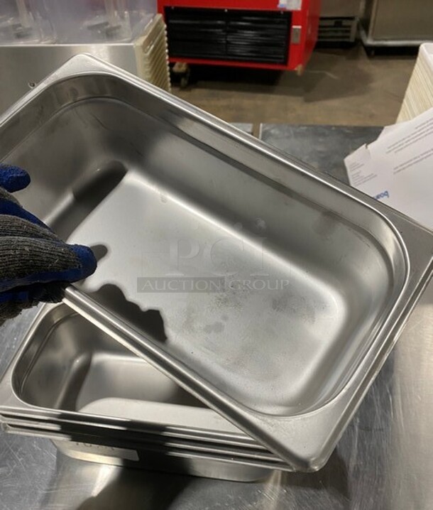 Winco Stainless Steel Food Steam Pans! 4X Your Bid! MODEL SPJL304 - Image 7 of 8