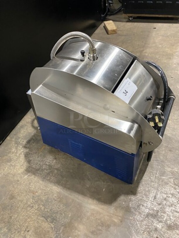 LATE MODEL! 2017 Electrolux Commercial Countertop Electric Powered Panini Flat Press! With Digital Controls! Stainless Steel Body! On Small Legs! Model: HSPPA1 SN: 70410034 208V 60HZ 1 Phase - Image 3 of 9