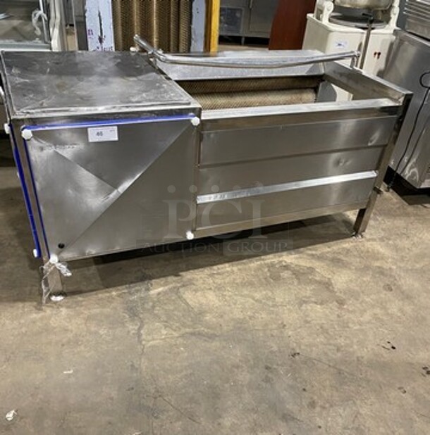 Commercial Potato Peeler/ Washer! All Stainless Steel! On Legs! - Image 1 of 7