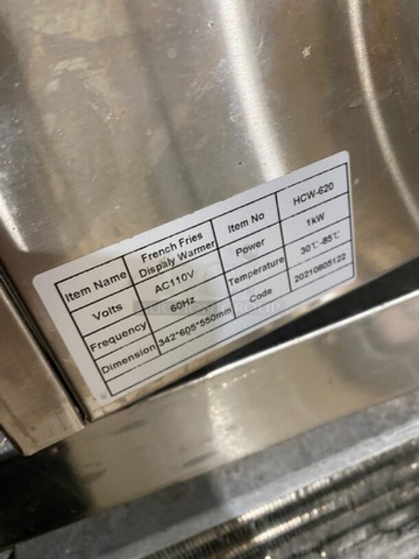 Vevor Commercial Countertop French Fry Warmer/ Dump Station! All Stainless Steel! Model: HCW620 - Image 8 of 9