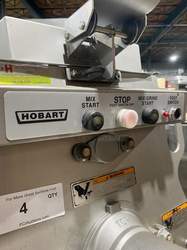 Hobart Stainless Steel Commercial Floor Style Electric Powered Meat Mixer Grinder! MODELMG2032 SN:311433265 480V 3PH - Image 8 of 10