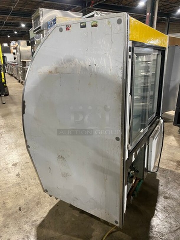 Leader Commercial Refrigerated Deli/Bakery Display Case Merchandiser! With Curved Front Glass! With Rear Access Doors! Stainless Steel Body! Model: RHDL48 SN: PT10M1682D! 115V 60HZ 1 Phase! - Image 3 of 9