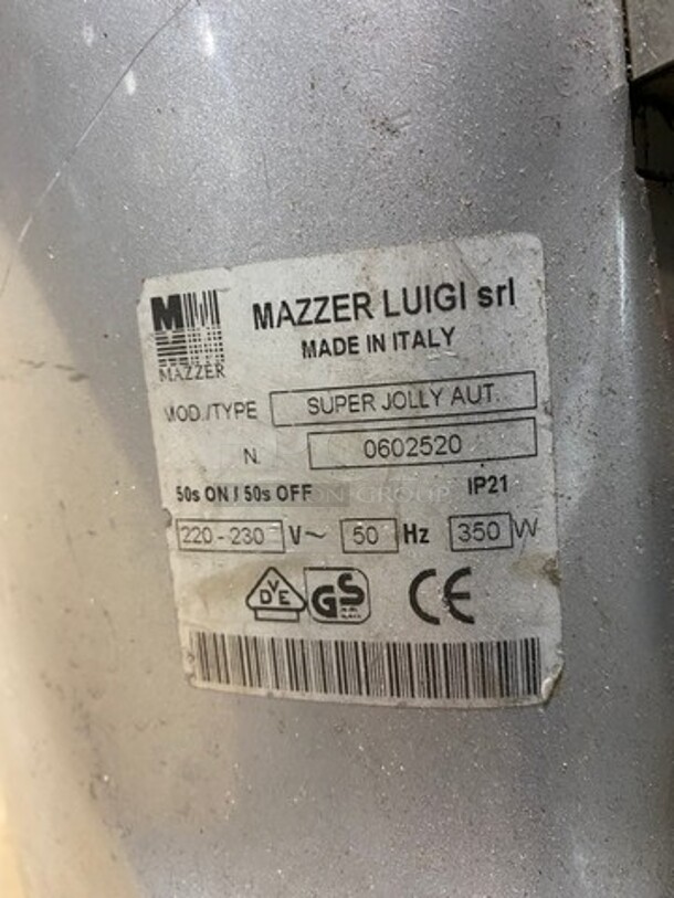 Mazzer Luigi Commercial Countertop Coffee Bean Grinder! Stainless Steel Body! Model: SUPERJOLLYAUT SN: 0602520 220/230V - Image 10 of 11