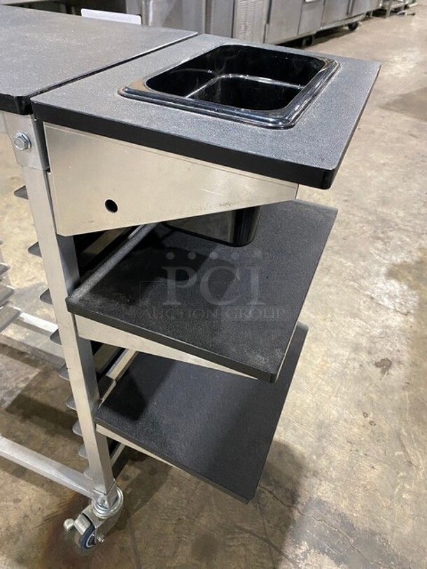 WOW! Commercial Custom-Made Prep Pan Rack! With Poly Top And Poly Shelves! On Casters! - Image 6 of 8