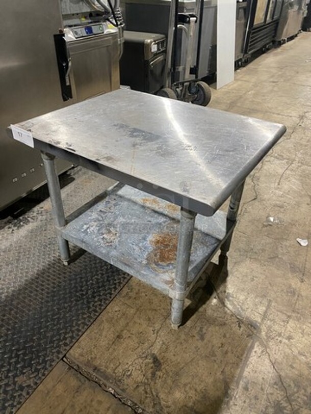 L & J Solid Stainless Steel Work Top/ Prep Table! With Storage Space Underneath! On Legs! - Image 2 of 8