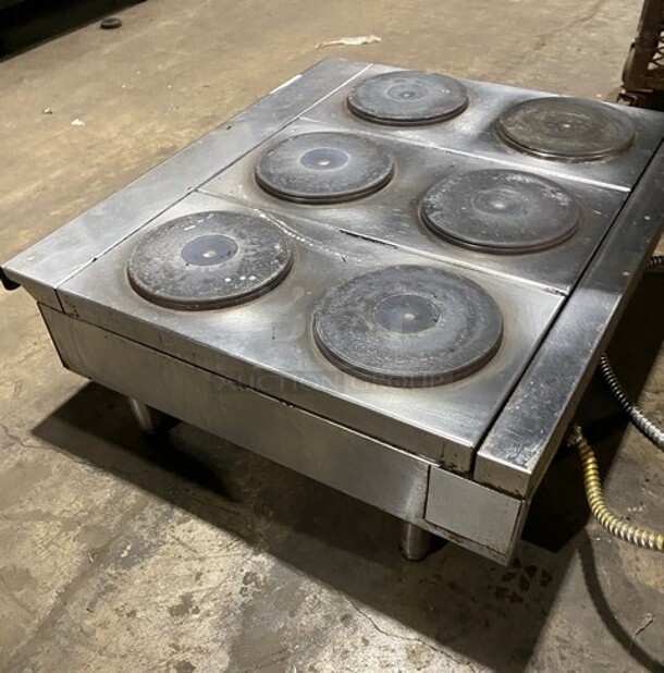 WOW! Late Model! Barely Used Imperial Electric Hotplate With 6 Burners Sealed Round Plates! Working When Removed! 208V - Image 3 of 9