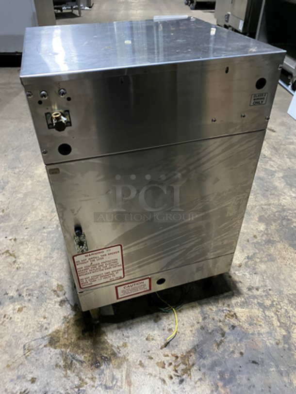 Curtis Commercial Countertop Dual Coffee Brewing Machine! With Hot Water Dispenser! With Beverage Holders/Dispensers! All Stainless Steel Body! On Small Legs! Model: GEM312IL10 SN: 10353419 220V 60HZ 1 Phase - Image 4 of 9