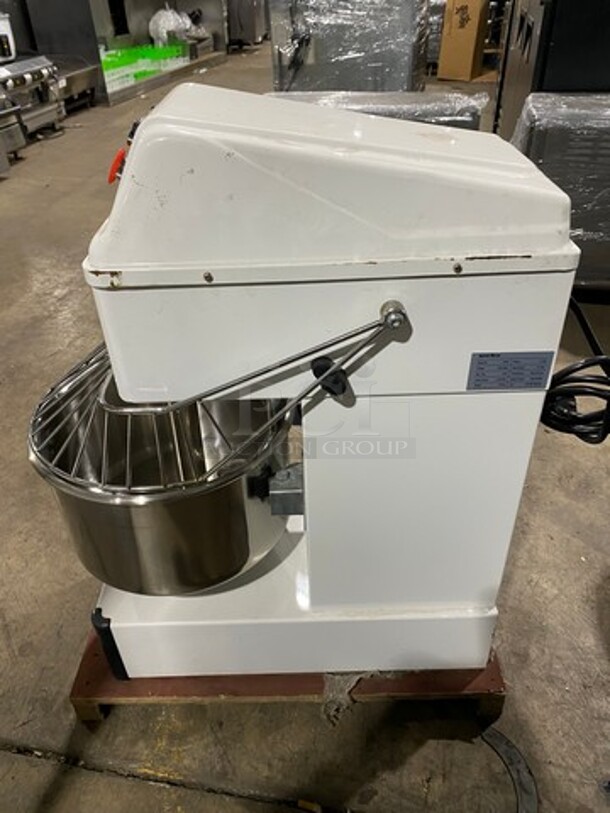 WOW! Two Thousand Commercial Floor Style Spiral Dough Mixer! With Spiral Attachment! Stainless Steel Mixing Bowl And Bowl Guard! Model: HS20S 220V - Image 2 of 8