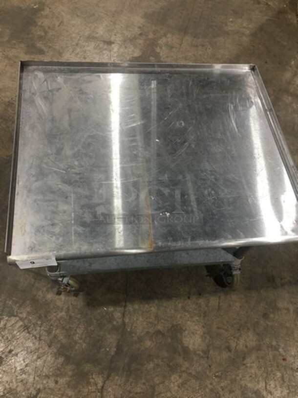 Solid Stainless Steel Work Top/ Prep Table! With Back And Side Splashes! With Storage Space Underneath! On Casters! - Image 7 of 7