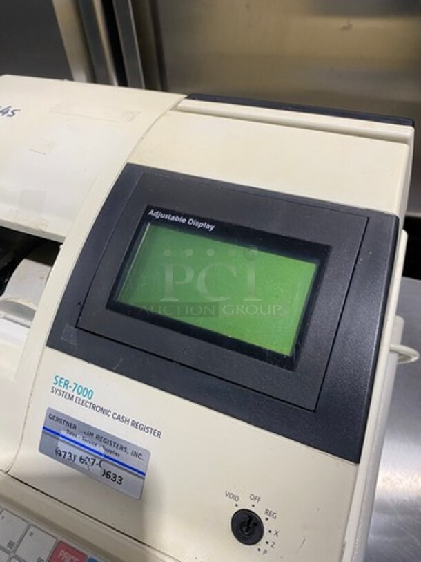 Sam4s Commercial Countertop Electronic Cash Register! Model: SER7000 120V - Image 6 of 9