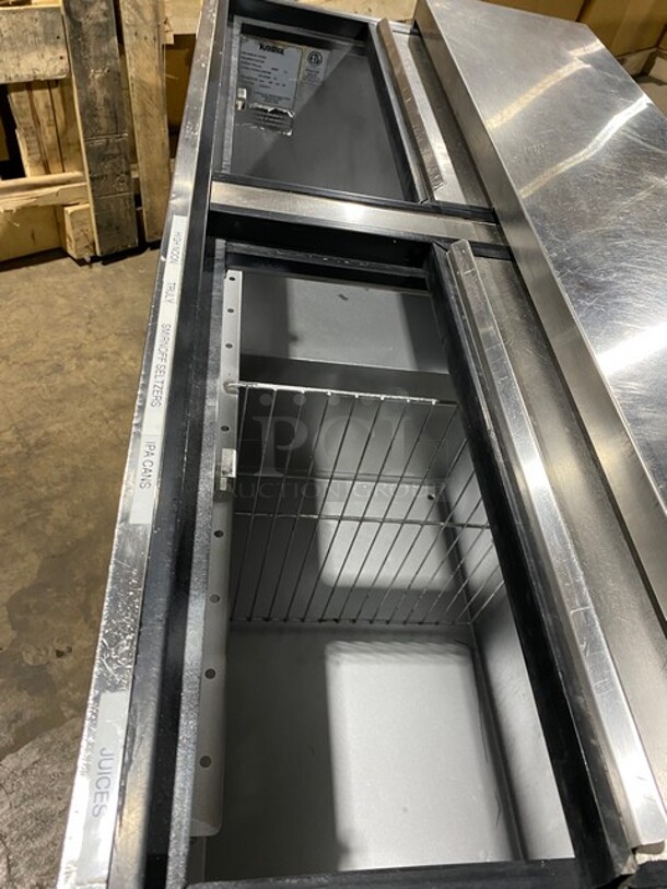 Krowne Refrigerated Beer Cooler! With 2 Top Sliding Reach In Doors! MODEL BC48BG SN: 0003428 115V 1PH - Image 5 of 8
