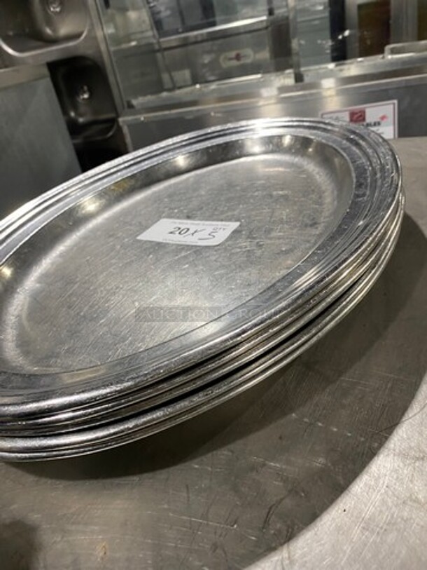 STAINLESS STEEL SERVING FOOD TRAYS, 5X YOUR BID! - Image 2 of 3