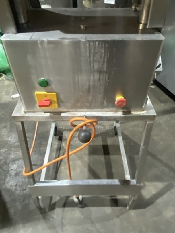 Jaccard Floor Style Meat Tenderizer Machine! Model B93 Serial B2280! 1 Phase! With Extra Blades & Parts! On Stand!  - Image 3 of 10