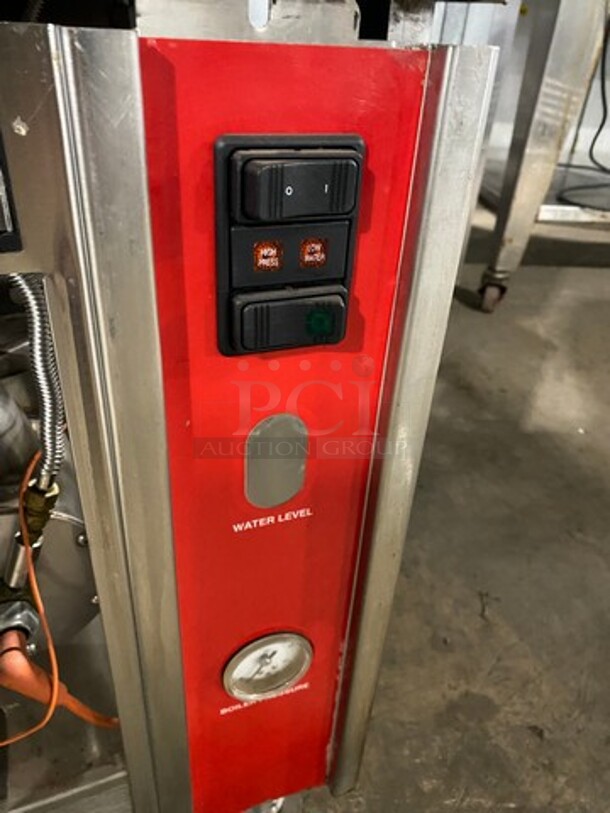 Vulcan Commercial Triple Deck Pressure Steam Cooker! All Stainless Steel! On Legs! Model: VHL3G SN: 271155958! 120V 60HZ 1 Phase!
 - Image 10 of 11