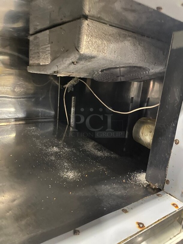 Custom Cool Commercial Work/Prep Table! With Backsplash! With Refrigerated 2 Door Underneath Storage! All Stainless Steel! On Casters! - Image 6 of 9