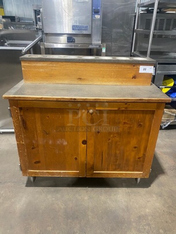 Custom Made Solid Wood Prep/Work Top Cabinet!