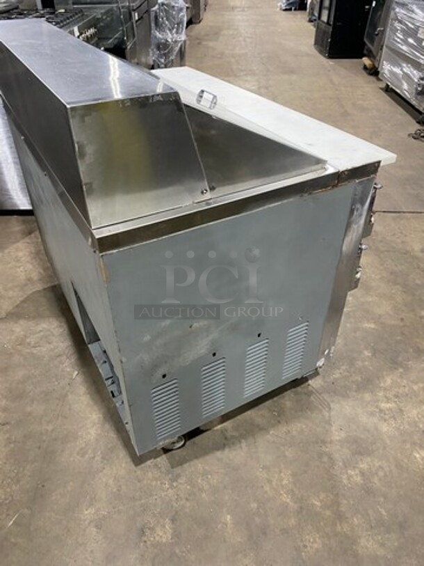 LEADER All Stainless Steel Sandwich/Salad Prep Table Cooler! Model LM48 S/C Serial PV10S1001E 115V/60Hz/ 1 Phase On Casters! - Image 4 of 9