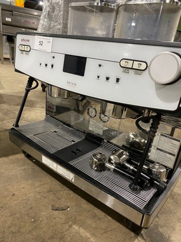 WOW! LATE MODEL! Dunkin Donuts Edition! Schaerer Commercial Countertop 2 Group Espresso Machine! With Steam Lines! Stainless Steel! On Small Legs! - Image 6 of 12