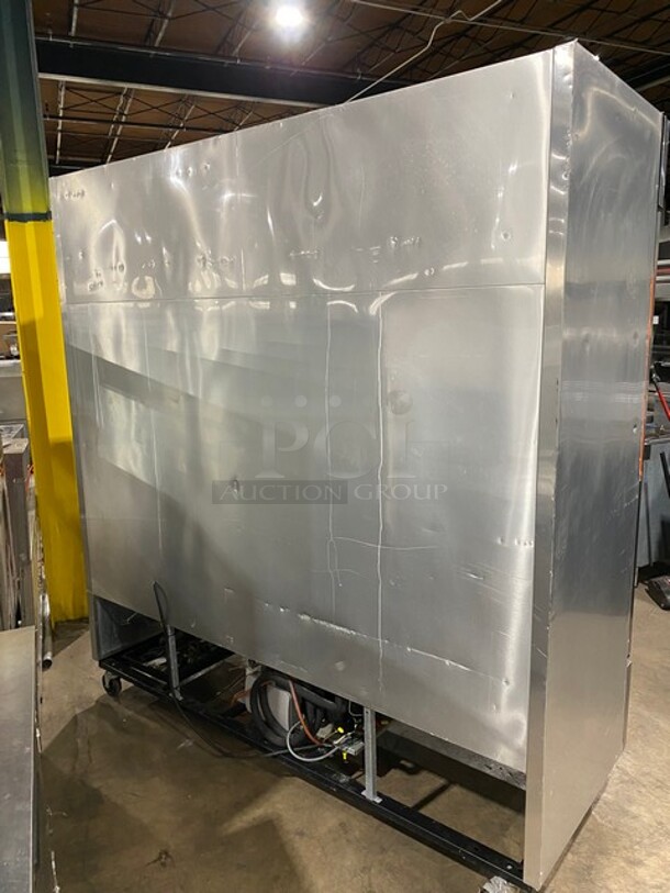 NICE! True Commercial 3 Door Reach In Freezer! With Poly Coated Racks! All Stainless Steel! On Casters! Model: T72F SN: 7633066 115V 1PH - Image 4 of 9