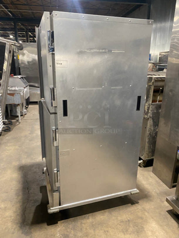 Cres Cor Commercial Insulated Warming/Proofing Cabinet! With 2 Half Doors! Holds Full Size Trays! All Stainless Steel! On Casters! Model: 5495039 SN: HJHK5125 120V 60HZ 1 Phase! Not Tested!  - Image 4 of 8