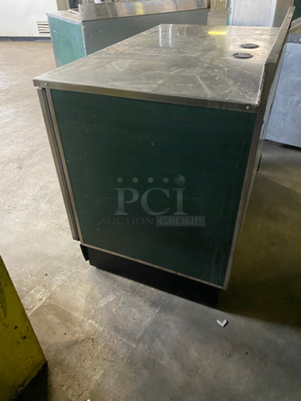 WOW! Duke Prep/ Worktop Table! With Backsplash! With 2 Door Storage Space Underneath! Stainless Steel With Wooden Pattern Body! - Image 4 of 6