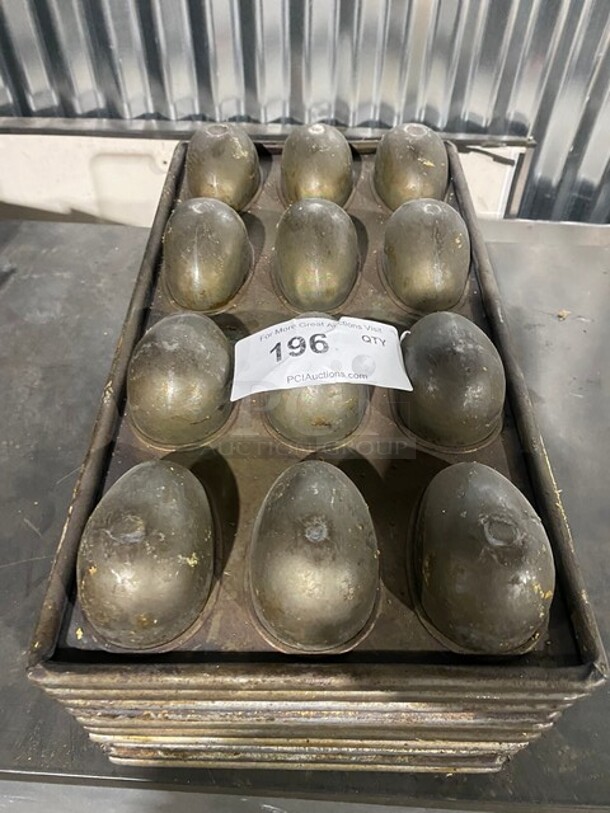 All One Money! Stainless Steel Mini Egg Shape Cake Pans! - Image 1 of 4