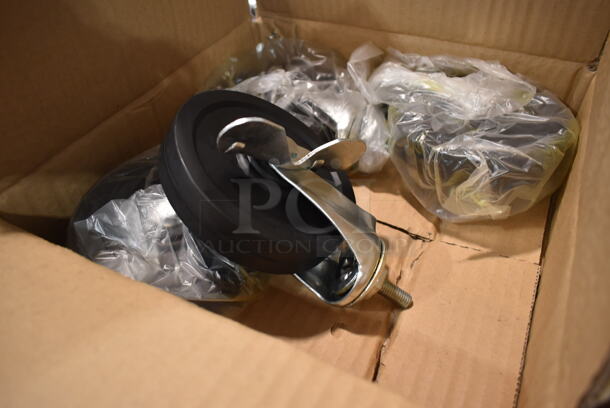 6 Boxes of 4 BRAND NEW! Commercial Casters. 6 Times Your Bid!