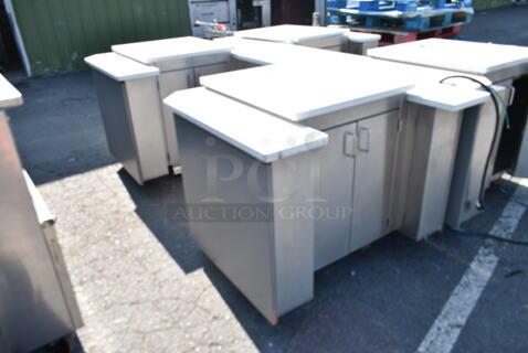 Wasserstrom C/C F437-01-45 Stainless Steel Double Cashier Station. 
